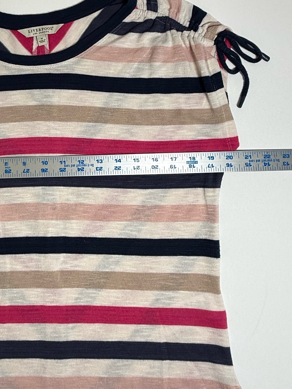 Liverpool Los Angeles Women’s Canela Crew Neck Dolman Striped Top Size Medium - Picture 8 of 13